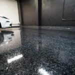 Epoxy Carbon Flakes car garage