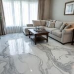 Epoxy Marbled Floor in Living area
